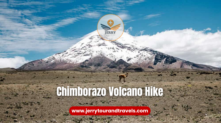 Hikers ascending Chimborazo Volcano, the highest peak in Ecuador and the closest point to the sun, exemplifying the thrill of hiking in Ecuador.