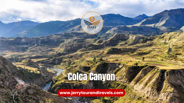 Stunning view of Colca Canyon, one of the deepest canyons in the world, offering amazing hiking opportunities in Peru.